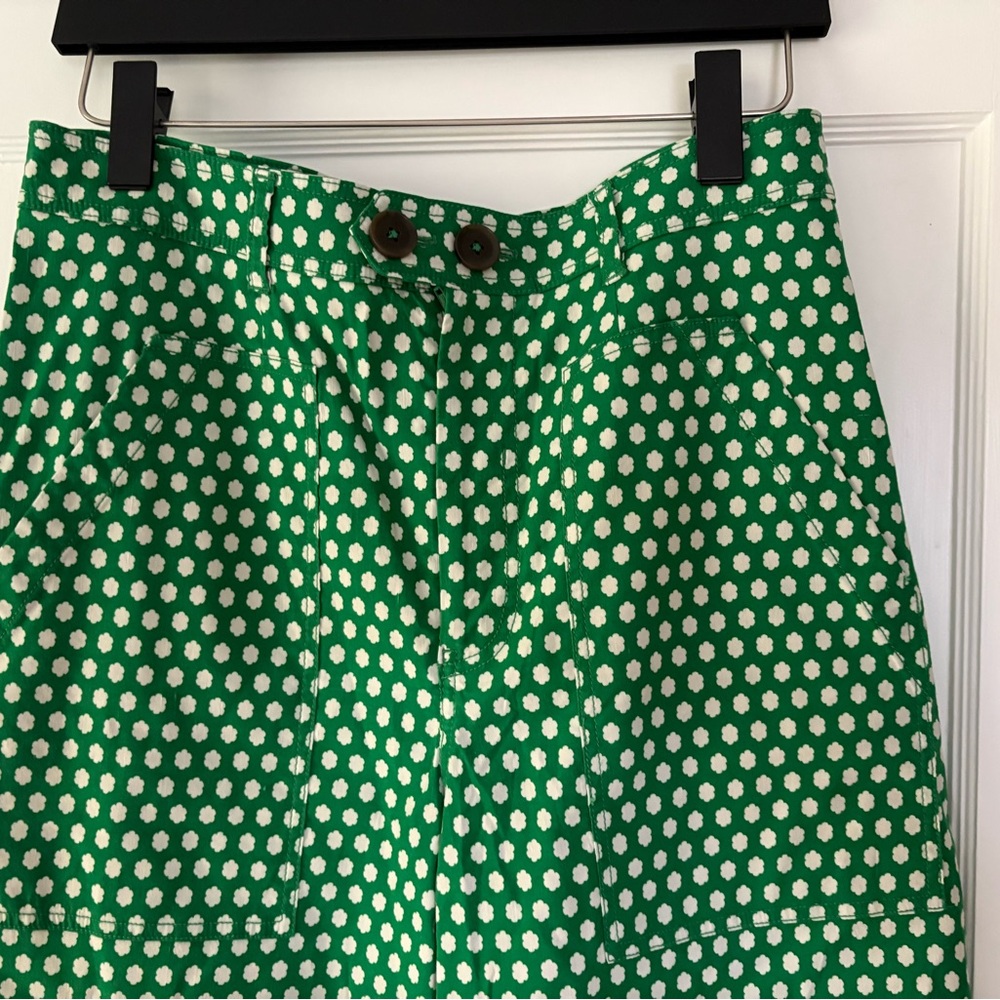 Maeve Green Polka Dot Cropped Pants - Picture 2 of 6